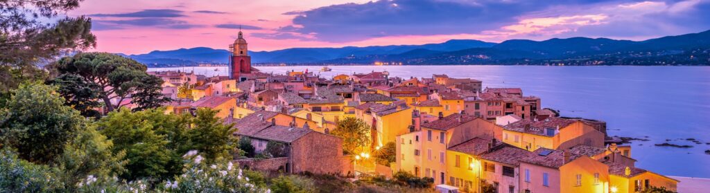 Night fall over Saint Tropez