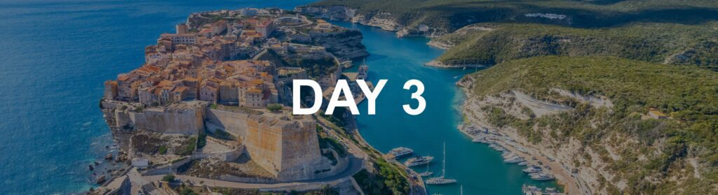 Bonifacio town in Corsica island, France