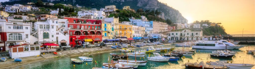 Marina Grande port on Capri Island, Italy