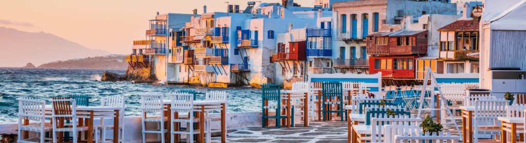 Mykonos at sunset